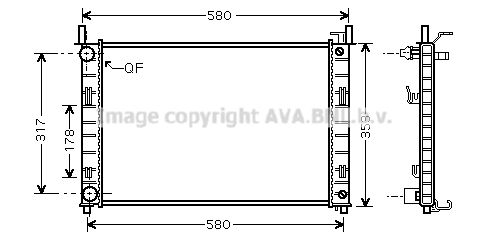 AVA QUALITY COOLING Радиатор, охлаждение двигателя FD2324